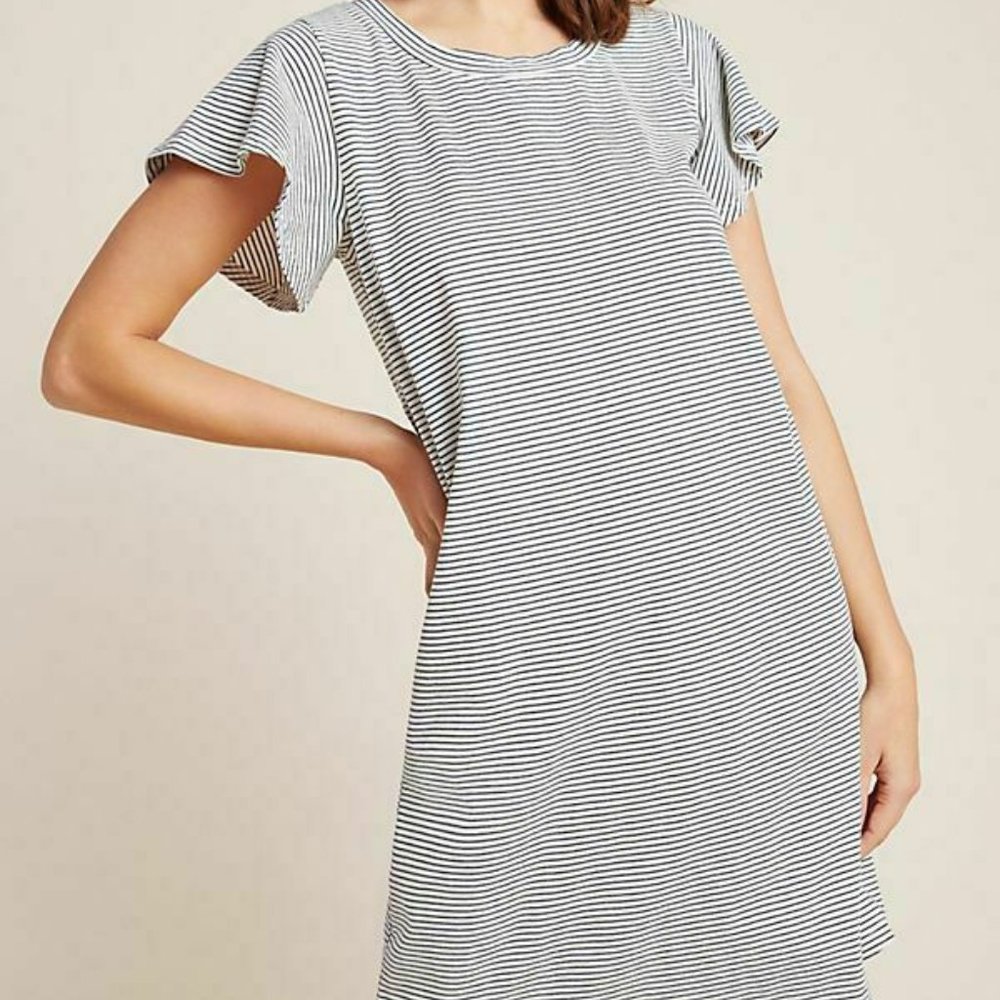 Anthropologie Flutter-Sleeved Tee Dress